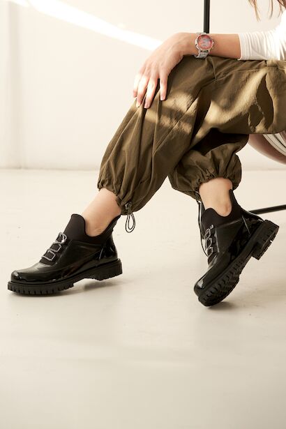 Ropon Kadın İnce Taban Günlük Bot  Siyah 4