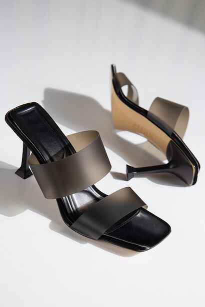 Zeny Topuklu Terlik  Siyah 4