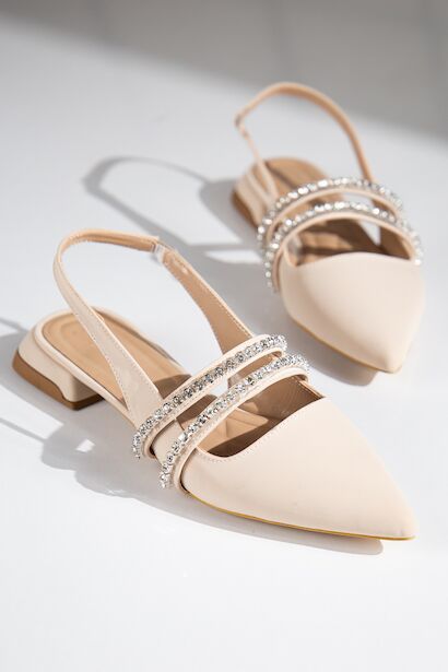 Bella Zincir Detaylı Babet  Bej 4