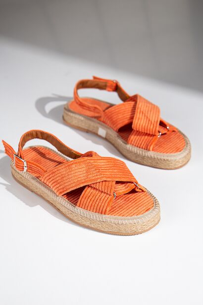 Smash Kaymaz Hasır Tabanlı Sandalet  Kiremit 4