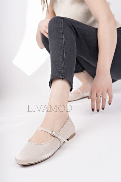 Danya Kadın Günlük Babet Yuvarlak Burun Balerin Babet Ortopedik Memory Flex Hafızalı Taban 