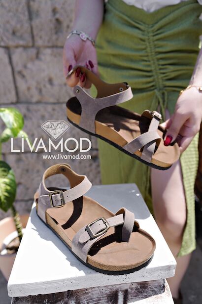 Gusse Kadın Nubuk Parmak Arası Sandalet 