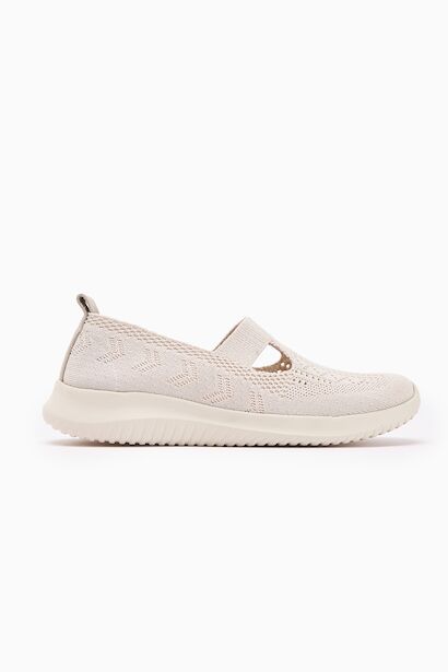 Flexor Kadın Hakiki Deri Ortopedik Taban Triko Günlük Spor Ayakkabı 