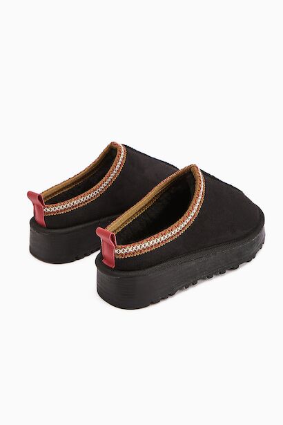 Ceel Içi Kürklü Ultra Mini Süet Kışlık Taban Bot & Bootie  Siyah 4
