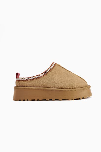 Ceel Içi Kürklü Ultra Mini Süet Kışlık Taban Bot & Bootie  Camel