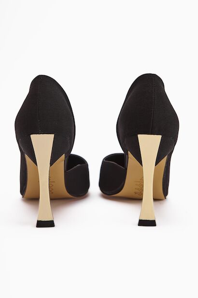 Kadın Topuklu Ayakkabı Stiletto Konforlu Günlük Ve Özel Günler Için Saten Vegan Deri  Siyah 6